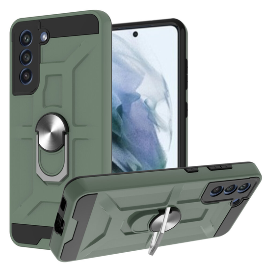 Shock-Absorbing Case Compatible with Samsung Galaxy S21 FE Case -Army Green