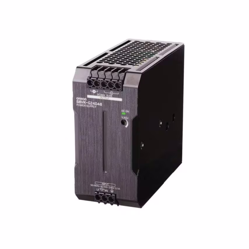 Omron Book Type Power Supply, Pro, 240 W, 48VDC, 5A, DIN Rail Mounting