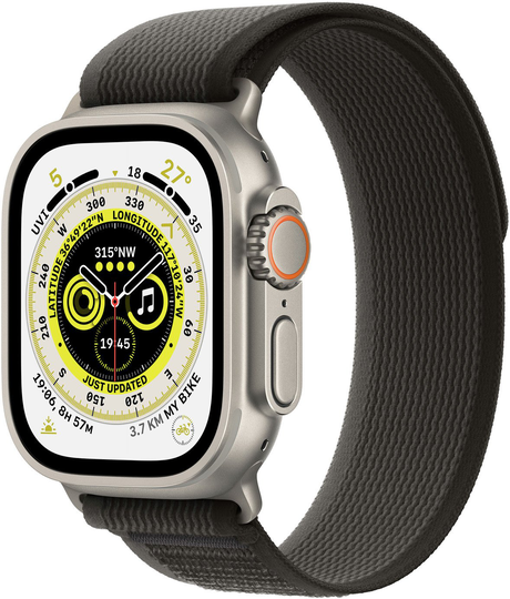 Apple Watch Ultra GPS+Cell 49mm Titanium Case Black/Grey-M/L