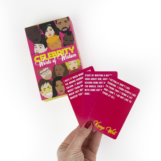 Gift Republic Celebrity Words of Wisdom Card Game