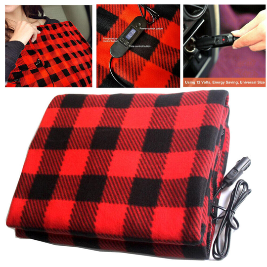 Electric Heated Blanket 4 Heating Levels Auto Shut Off Soft Travel Rug
