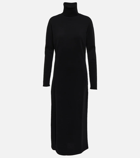 Turtleneck cashmere sweater dress