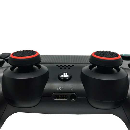 (Black Red) 2 x EGP™ Grips Thumb Stick Cover Grip Caps For Sony PS4 Playstation 4 Controller