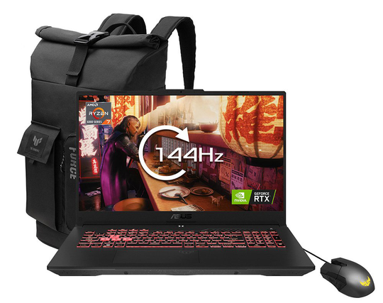 ASUS TUF A17 17.3in R7 16GB 1TB RTX3060 Gaming Laptop Bundle