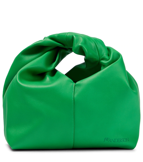 Twister leather tote bag
