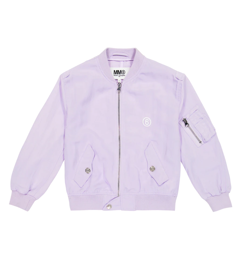 Logo printed bomber jacket