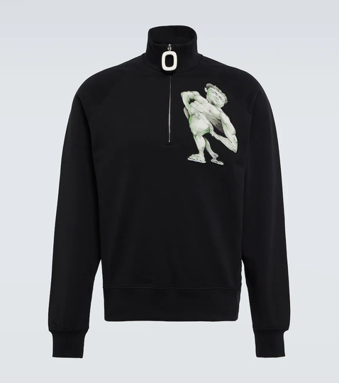Printed cotton sweatshirt