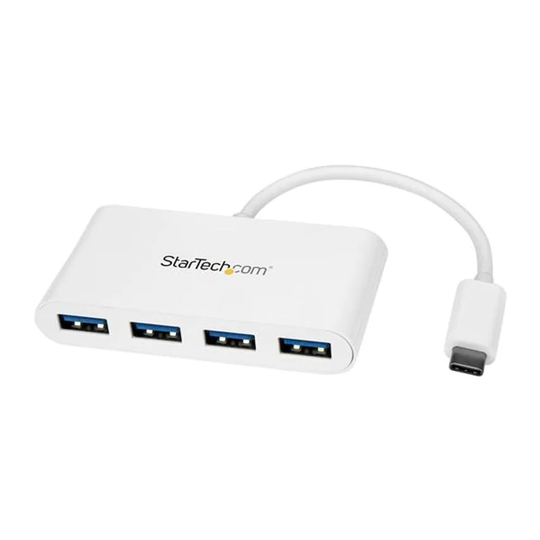 Startech 4 Port USBC Hub USBC to x 4 USBA White
