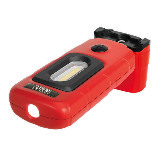 Sealey Rechargeable 360 Inspection Lamp 3W COB + 1W LED Red Lithium-polymer