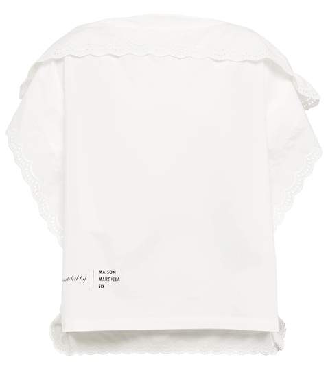 Ruffled cotton blouse