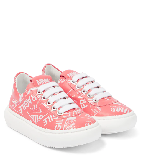 Logo leather sneakers