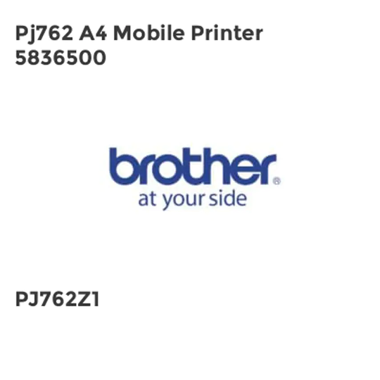 Brother Pj762 A4 Mobile Printer 5836500