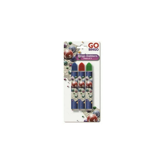 Bingo Dabbers Marker Pens Mixed Colours - Non Drip Ink Pack of 3