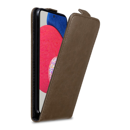 (Brown) Cadorabo Flip Case for Samsung Galaxy A52 (4G / 5G) / A52s Cover Book Wallet Protection PU Leather Magnetic Closure Etui