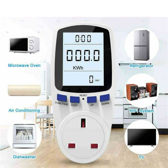 13A Electricity Power Consumption Meter Energy Monitor Watt Kwh Analyzer