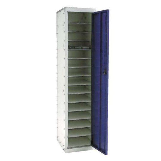 Link51 1778 x 381 x 457mm 1 Door/15 Compartment Laptop Storage Locker, Grey/Gree