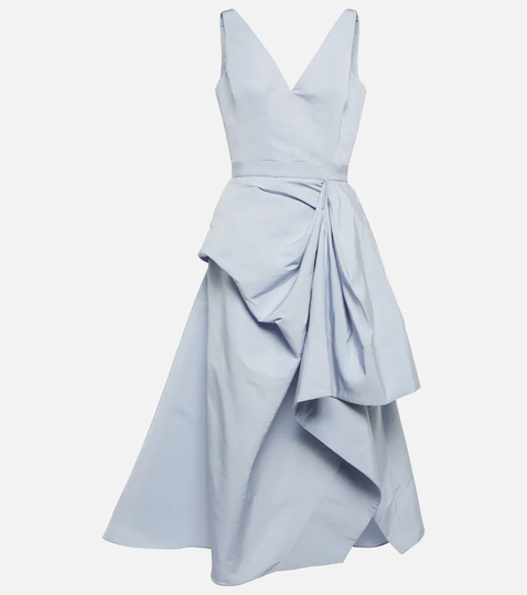 Draped midi dress