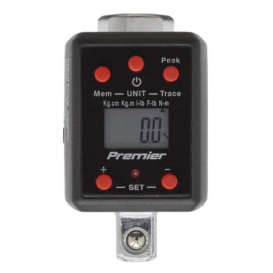 Sealey Torque Adapter Digital 1/2" Square Drive 40-200nm (29.5-147.5LB.FT)