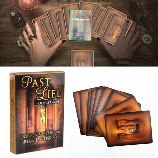 Past Life Oracle Cards Beginner Tarot Cards and Book Set w/ Guidebook English