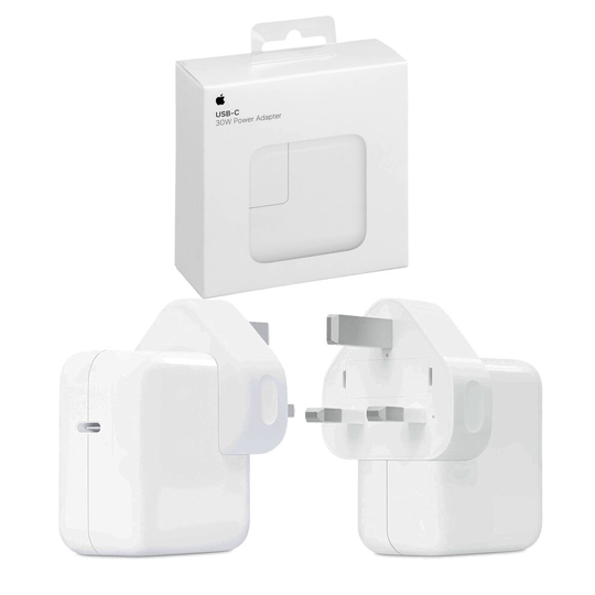 Genuine Apple 30Watt Power Adapter 3 Pin UK Charger USB-C For iPhone iPad MacBook