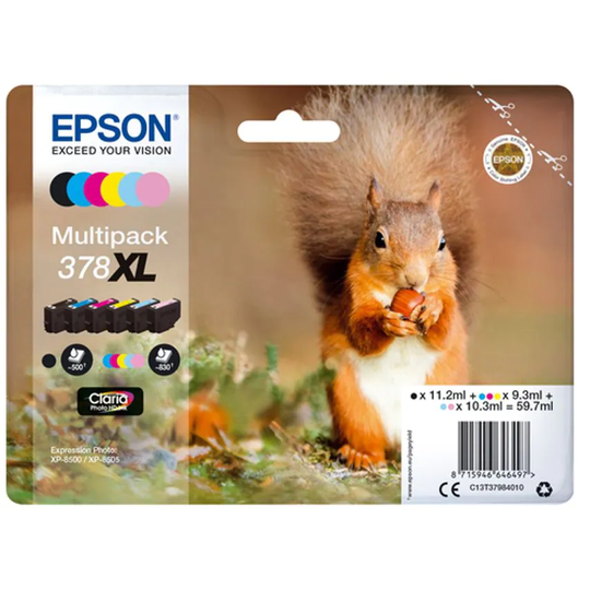 Epson Multipack 6-Colours 378Xl- you get 2