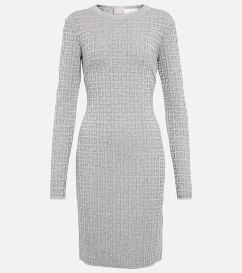 4G jacquard minidress