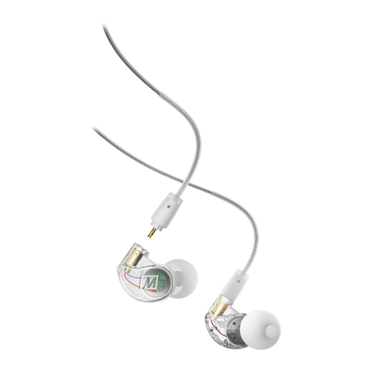 MEE audio M6 PRO 2nd Generation Universal-Fit Noise-Isolating Musicians' In-Ear Monitors with Detachable Cables - Clear