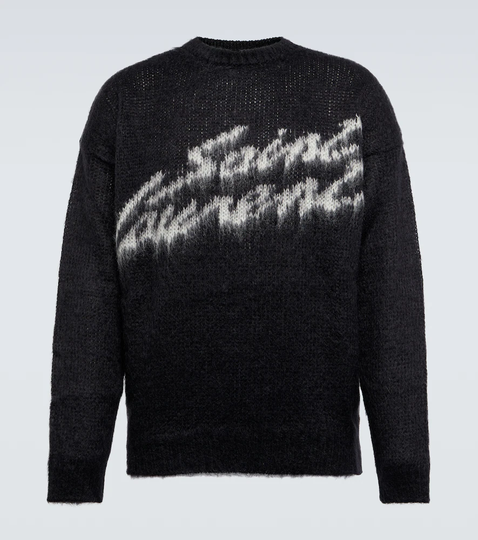 Logo mohair-blend sweater