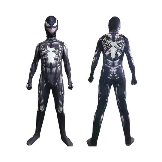 (13-14 Years) Kids Boys Venom Black Spiderman Superhero Cosplay Costume Jumpsuits Playsuit