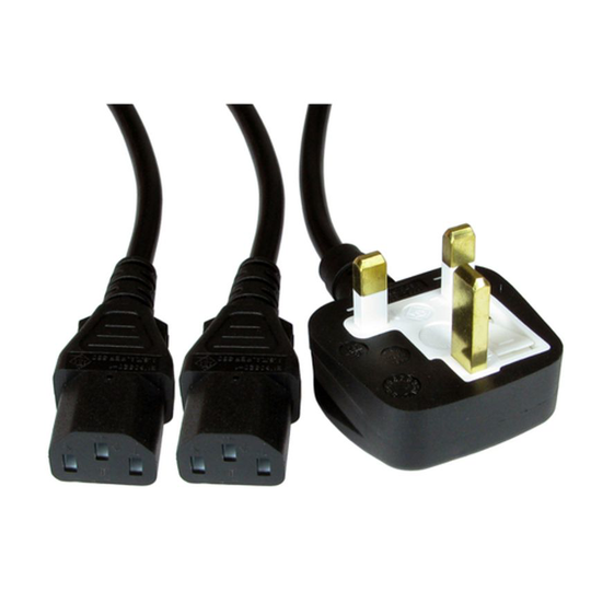 Cables Direct Cables 2M UK Plug M-2XIECC13 F Black Powsplit