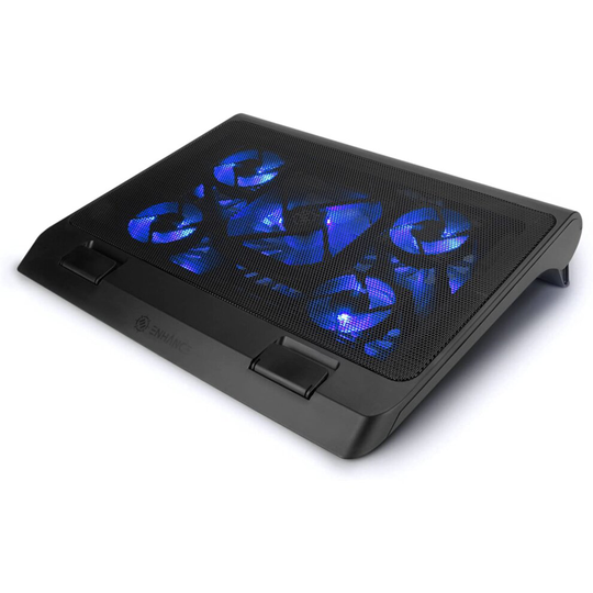 ENHANCE Gaming Laptop Cooling Pad Stand with LED Cooler Fans, Adjustable Height, and Dual USB Port for 17 Inch Laptops - 5...