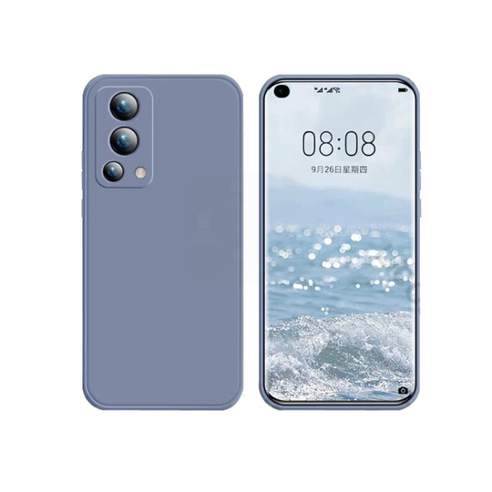 Camera Protection Liquid Silicone Case Compatible for Oneplus Nord 2 5G (Lavender Grey)