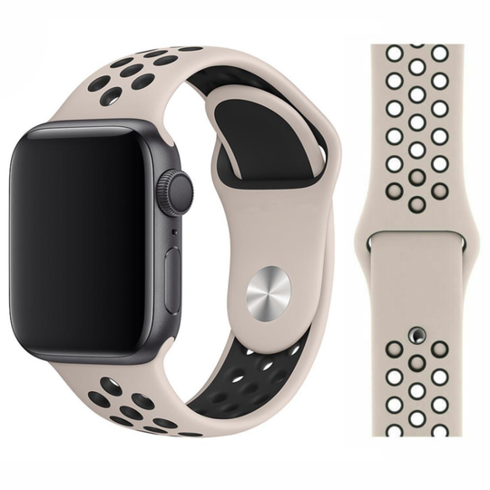 (Desert Sand/Black) Apple Nike Sport Band Strap (38mm / 40mm / 41mm)