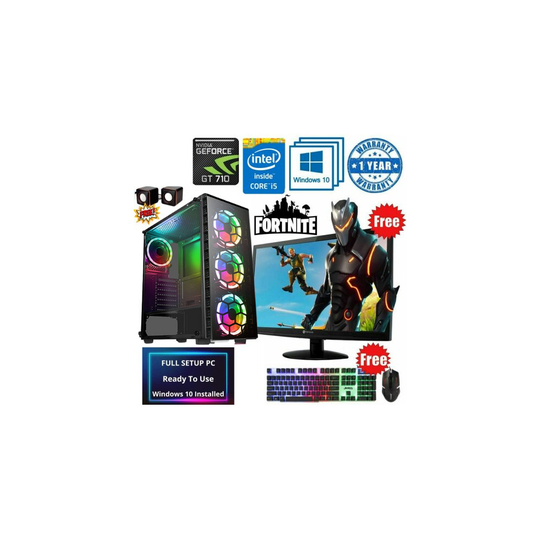 Fast Gaming Intel Quad Core i5 16GB RAM 1TB HDD PC Bundle & Speakers