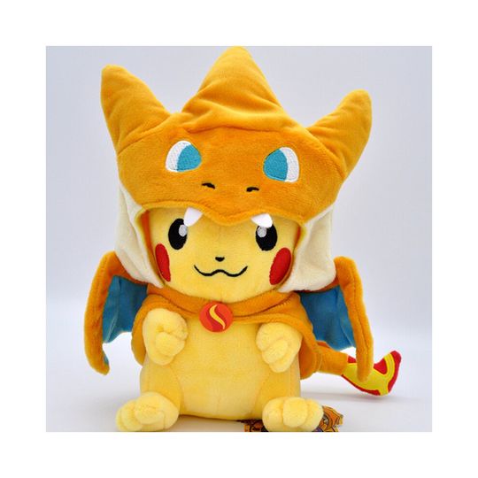 ( Yellow(Shut mouth) ) Pikachu Eevee Cosplay Anime Stuffed Doll Toy