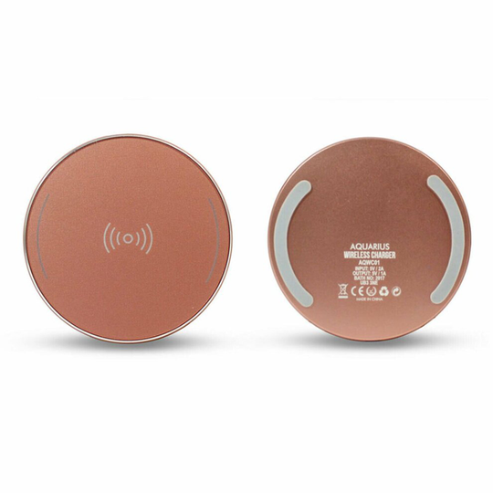Aquarius Universal Portable Wireless Charger - Rose Gold