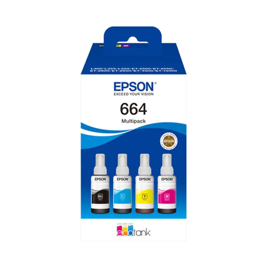 Epson Ink Low Volume 664 Ecotank 4-Colour Multipack