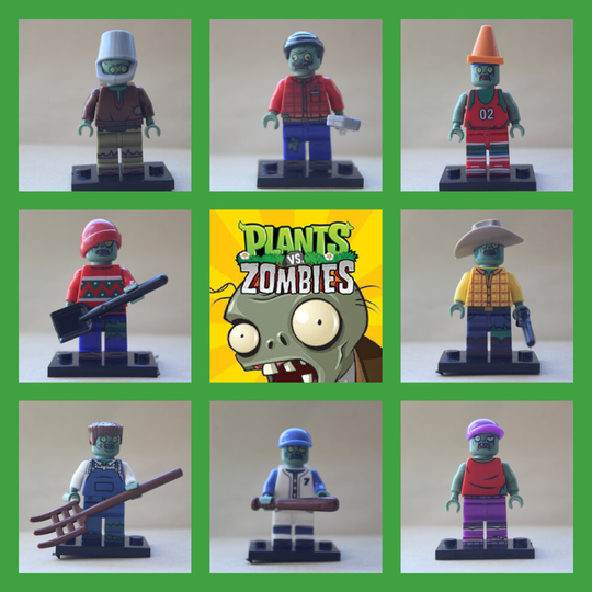 (Plants VS Zombies Video Game Mini Figures B) Action Toy Mini Figures Fits Lego