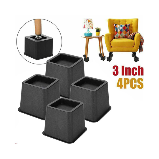 4pcs Bed Chair table risers Feet pp heavy duty Furniture Feet Lifter