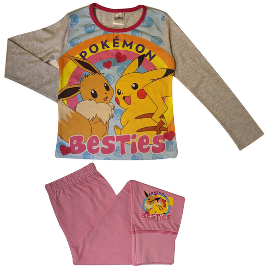 (11-12 Years / 146-152 cms) Girls Pokemon Pyjamas - Long Sleeved