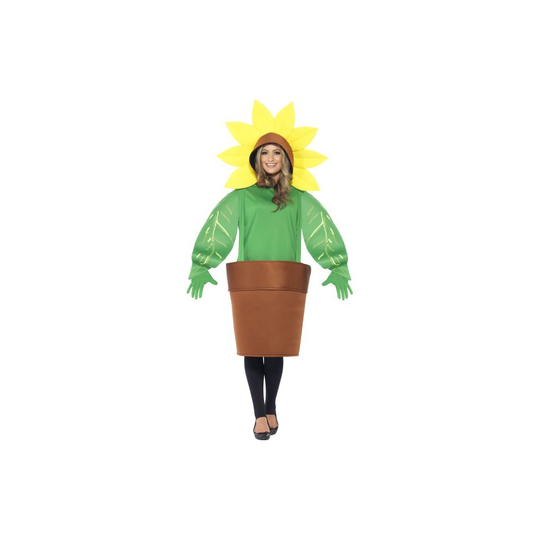 Adult's Sunflower Costume - costume sunflower adult fancy dress outfit pot plant smiffys size garden one ladies multicoloured