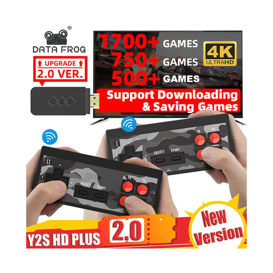 (Built-in 750+ Games) HDMI Retro Video Game Console Wireless Controller