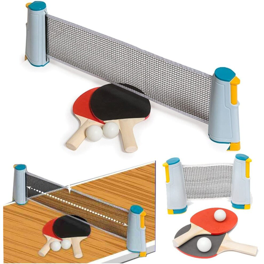 Instant Indoor Outdoor Table Tennis Game Portable Extendable Set Games