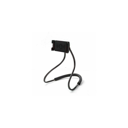 (Black) Universal 360 Flexible Lazy Neck Hanging Bed Mobile Phone Holder Mount Stand