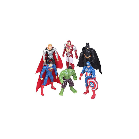 Superhero Avengers Marvel Legends Collectible Model | 6 Piece Action Figure Set | Cake Topper