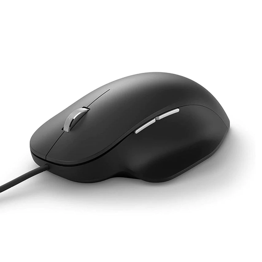 Microsoft Ergonomic 1000 DPI Wired USB A Optical 5 Buttons BlueTrack Mouse Black