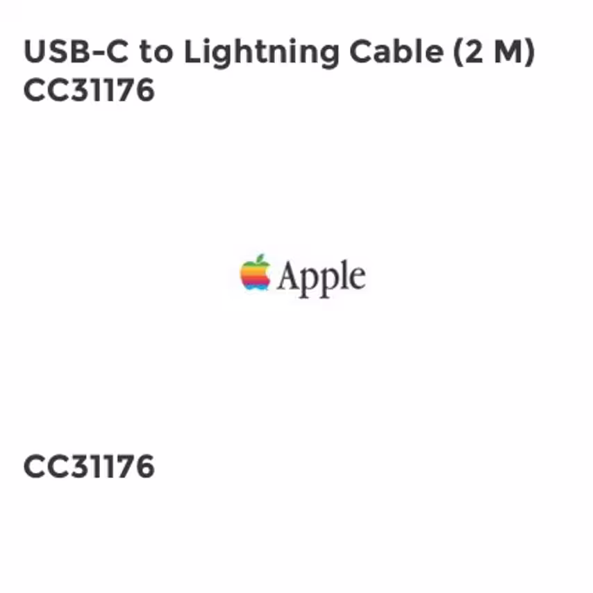 Apple USB-C to Lightning Cable (2 M) CC31176- you get 6
