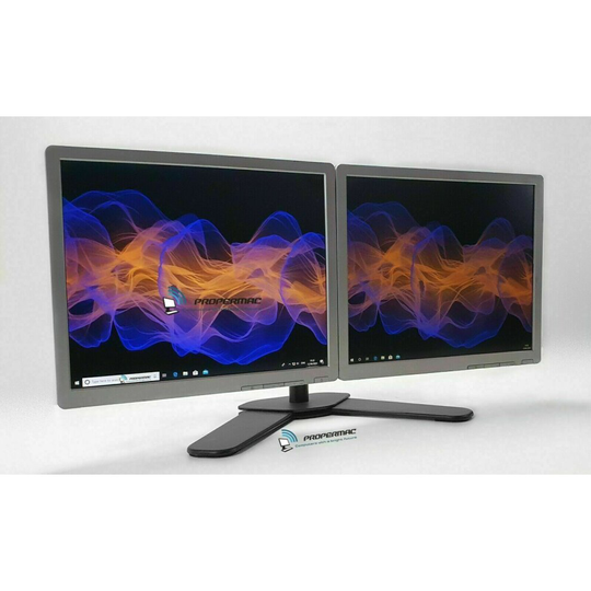 DUAL SCREEN BUNDLE 2 x 19" + NEW STAND FOR PC HOME OFFICE dual monitor