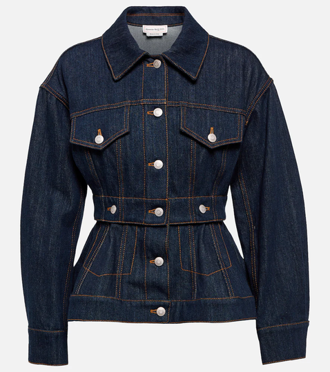 Belted denim jacket