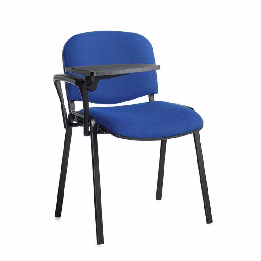 Dams Taurus Meeting Room Stackable Chair with Black Frame and Writing Tablet - O